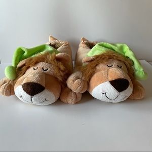 Sleeping Lion Novelty 3D Slippers Brown Size 6, 7, 8, 9